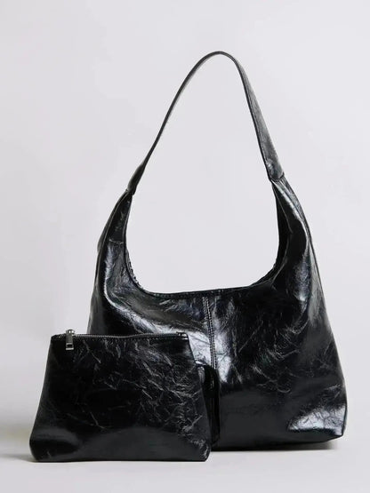 Scarlett Distressed Leather Tote Noirvere