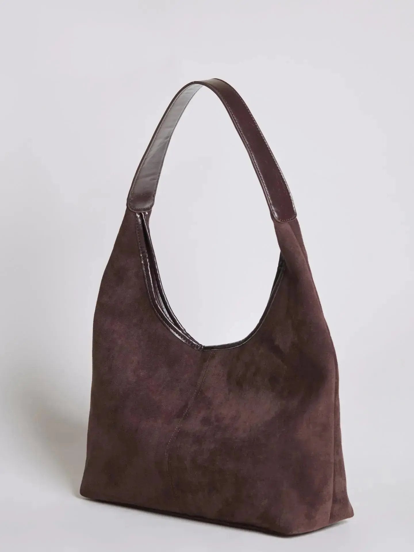 Suede Daily Leather Tote Noirvere