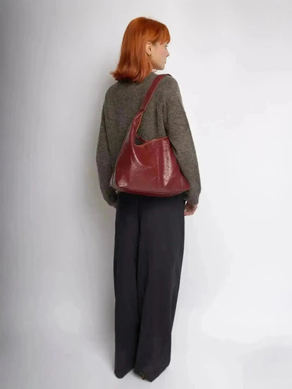 Scarlett Distressed Leather Tote Noirvere