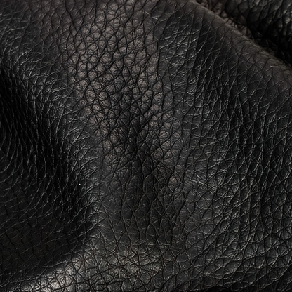 Close-up of black leather texture